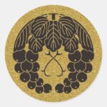 Two grapes Round Sticker for family crest